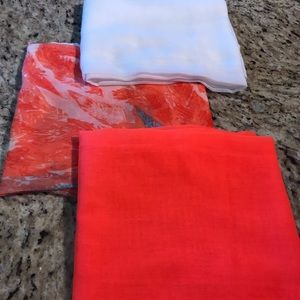 EUC Fashionable oblong  scarves: set of three